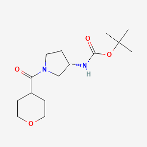 molecular formula C15H26N2O4 B2563313 (S)-tert-Butyl 1-(tetrahydro-2H-pyran-4-carbonyl)pyrrolidin-3-ylcarbamate CAS No. 1286207-46-2