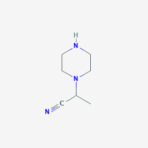 molecular formula C7H13N3 B256332 2-(1-Piperazinyl)propanenitrile 