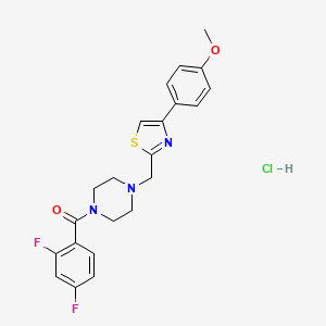 (2,4-Difluorophenyl)(4-((4-(4-methoxyphenyl)thiazol-2-yl)methyl)piperazin-1-yl)methanone hydrochloride