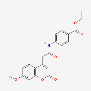 ethyl 4-(2-(7-methoxy-2-oxo-2H-chromen-4-yl)acetamido)benzoate