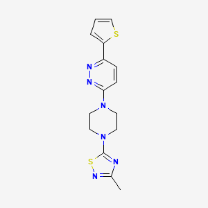 3-Methyl-5-[4-(6-thiophen-2-ylpyridazin-3-yl)piperazin-1-yl]-1,2,4-thiadiazole