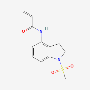 molecular formula C12H14N2O3S B2563326 N-(1-Methylsulfonyl-2,3-dihydroindol-4-yl)prop-2-enamide CAS No. 2189498-74-4