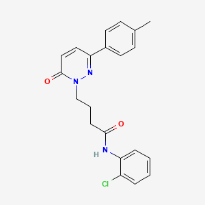 molecular formula C21H20ClN3O2 B2563334 N-(2-chlorophenyl)-4-(6-oxo-3-(p-tolyl)pyridazin-1(6H)-yl)butanamide CAS No. 946322-40-3