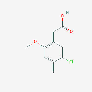 molecular formula C10H11ClO3 B2563336 (5-Chloro-2-methoxy-4-methylphenyl)acetic acid CAS No. 383134-15-4
