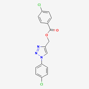 [1-(4-chlorophenyl)-1H-1,2,3-triazol-4-yl]methyl 4-chlorobenzenecarboxylate