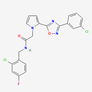 N-(2-chloro-4-fluorobenzyl)-2-(2-(3-(3-chlorophenyl)-1,2,4-oxadiazol-5-yl)-1H-pyrrol-1-yl)acetamide