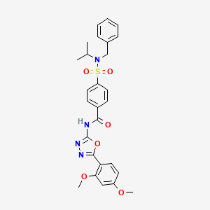 4-[benzyl(propan-2-yl)sulfamoyl]-N-[5-(2,4-dimethoxyphenyl)-1,3,4-oxadiazol-2-yl]benzamide