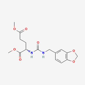 dimethyl N-[(1,3-benzodioxol-5-ylmethyl)carbamoyl]-L-glutamate