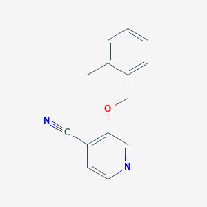 3-[(2-Methylphenyl)methoxy]pyridine-4-carbonitrile