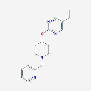 molecular formula C17H22N4O B2563349 5-Ethyl-2-[1-(pyridin-2-ylmethyl)piperidin-4-yl]oxypyrimidine CAS No. 2380100-68-3