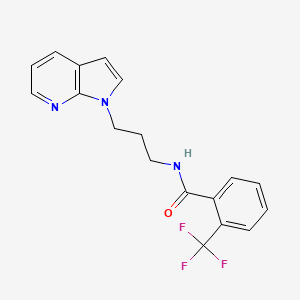 N-(3-(1H-pyrrolo[2,3-b]pyridin-1-yl)propyl)-2-(trifluoromethyl)benzamide