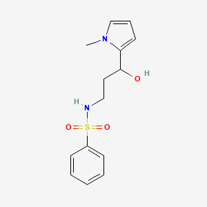 N-(3-hydroxy-3-(1-methyl-1H-pyrrol-2-yl)propyl)benzenesulfonamide