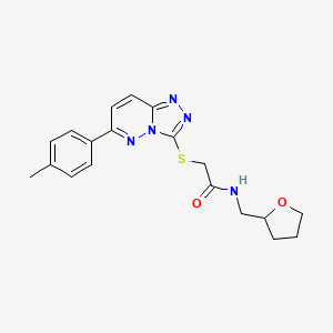 molecular formula C19H21N5O2S B2563368 N-((tetrahydrofuran-2-yl)methyl)-2-((6-(p-tolyl)-[1,2,4]triazolo[4,3-b]pyridazin-3-yl)thio)acetamide CAS No. 894042-92-3