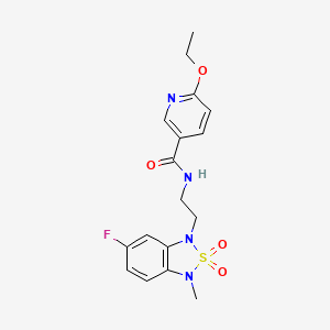 6-ethoxy-N-(2-(6-fluoro-3-methyl-2,2-dioxidobenzo[c][1,2,5]thiadiazol-1(3H)-yl)ethyl)nicotinamide