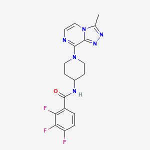 molecular formula C18H17F3N6O B2563377 2,3,4-trifluoro-N-(1-(3-methyl-[1,2,4]triazolo[4,3-a]pyrazin-8-yl)piperidin-4-yl)benzamide CAS No. 2199793-11-6