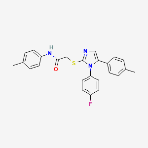 2-((1-(4-fluorophenyl)-5-(p-tolyl)-1H-imidazol-2-yl)thio)-N-(p-tolyl)acetamide