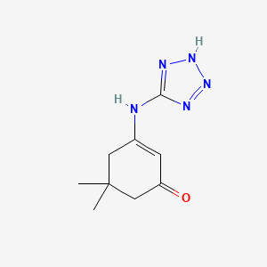 molecular formula C9H13N5O B2563384 5,5-dimethyl-3-(2H-tetrazol-5-ylamino)cyclohex-2-en-1-one CAS No. 1021273-24-4