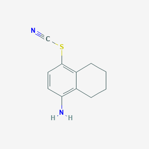 molecular formula C11H12N2S B2563389 (4-Amino-5,6,7,8-tetrahydronaphthalen-1-yl) thiocyanate CAS No. 2309445-32-5