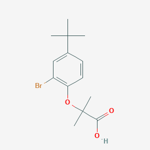 molecular formula C14H19BrO3 B256339 2-(2-Bromo-4-tert-butylphenoxy)-2-methylpropanoic acid 