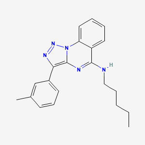 molecular formula C21H23N5 B2563391 3-(3-methylphenyl)-N-pentyl-[1,2,3]triazolo[1,5-a]quinazolin-5-amine CAS No. 866843-82-5