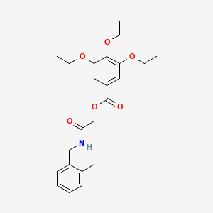 molecular formula C23H29NO6 B2563392 {[(2-Methylphenyl)methyl]carbamoyl}methyl 3,4,5-triethoxybenzoate CAS No. 1794798-73-4