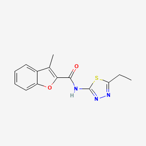 N-(5-ethyl-1,3,4-thiadiazol-2-yl)-3-methyl-1-benzofuran-2-carboxamide