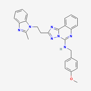 molecular formula C27H25N7O B2563397 N-(4-methoxybenzyl)-2-[2-(2-methyl-1H-benzimidazol-1-yl)ethyl][1,2,4]triazolo[1,5-c]quinazolin-5-amine CAS No. 902946-66-1