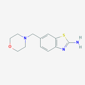 molecular formula C12H15N3OS B256340 6-(4-Morpholinylmethyl)-1,3-benzothiazol-2-ylamine 