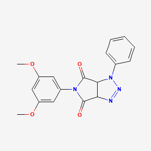 molecular formula C18H16N4O4 B2563406 5-(3,5-dimethoxyphenyl)-1-phenyl-1,6a-dihydropyrrolo[3,4-d][1,2,3]triazole-4,6(3aH,5H)-dione CAS No. 1170092-21-3