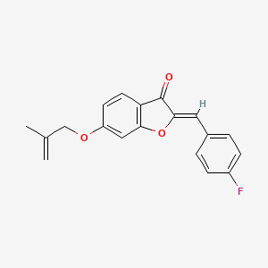 molecular formula C19H15FO3 B2563408 (Z)-2-(4-fluorobenzylidene)-6-((2-methylallyl)oxy)benzofuran-3(2H)-one CAS No. 623117-37-3