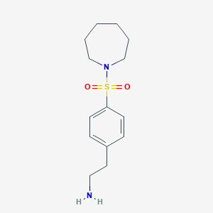 molecular formula C14H22N2O2S B256342 2-[4-(Azepan-1-ylsulfonyl)phenyl]ethanamine 
