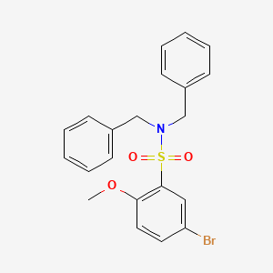 molecular formula C21H20BrNO3S B2563420 N,N-dibenzyl-5-bromo-2-methoxybenzenesulfonamide CAS No. 426223-22-5