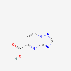 molecular formula C10H12N4O2 B2563423 7-Tert-butyl[1,2,4]triazolo[1,5-a]pyrimidine-5-carboxylic acid CAS No. 883546-40-5