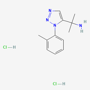2-[3-(2-Methylphenyl)triazol-4-yl]propan-2-amine;dihydrochloride