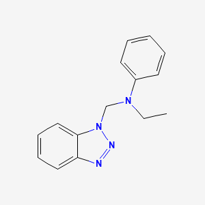 molecular formula C15H16N4 B2563443 N-(1H-1,2,3-Benzotriazol-1-ylmethyl)-N-ethylaniline CAS No. 147676-24-2