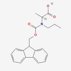molecular formula C21H23NO4 B2563451 2-[9H-Fluoren-9-ylmethoxycarbonyl(propyl)amino]propanoic acid CAS No. 2642729-48-2