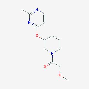 molecular formula C13H19N3O3 B2563454 2-Methoxy-1-(3-((2-methylpyrimidin-4-yl)oxy)piperidin-1-yl)ethanone CAS No. 2034525-03-4