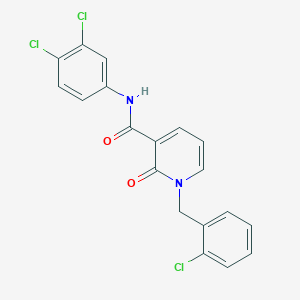 molecular formula C19H13Cl3N2O2 B2563460 1-(2-chlorobenzyl)-N-(3,4-dichlorophenyl)-2-oxo-1,2-dihydropyridine-3-carboxamide CAS No. 941952-55-2