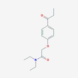 molecular formula C15H21NO3 B256347 N,N-diethyl-2-(4-propanoylphenoxy)acetamide 