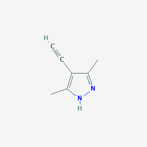 molecular formula C7H8N2 B2563471 4-乙炔基-3,5-二甲基吡唑 CAS No. 22825-22-5