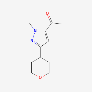 1-[1-methyl-3-(oxan-4-yl)-1H-pyrazol-5-yl]ethan-1-one