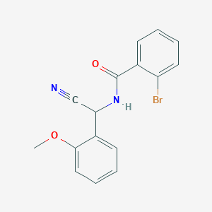 molecular formula C16H13BrN2O2 B2563479 2-Bromo-N-[cyano-(2-methoxyphenyl)methyl]benzamide CAS No. 1385397-60-3
