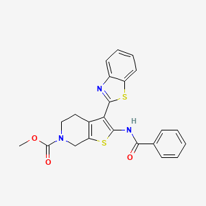 methyl 2-benzamido-3-(benzo[d]thiazol-2-yl)-4,5-dihydrothieno[2,3-c]pyridine-6(7H)-carboxylate