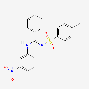 molecular formula C20H17N3O4S B2563494 (E)-N-(3-nitrophenyl)-N'-tosylbenzimidamide CAS No. 31789-99-8
