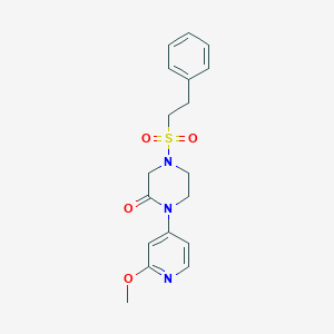 1-(2-Methoxypyridin-4-yl)-4-(2-phenylethylsulfonyl)piperazin-2-one