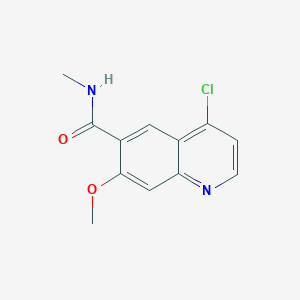 molecular formula C12H11ClN2O2 B2563505 4-chloro-7-methoxy-N-methylquinoline-6-carboxamide CAS No. 417723-63-8