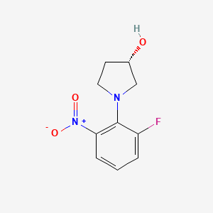molecular formula C10H11FN2O3 B2563527 (S)-1-(2-Fluoro-6-nitrophenyl)pyrrolidine-3-ol CAS No. 1233860-22-4