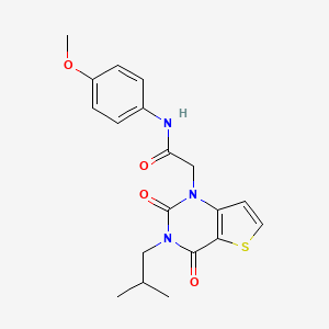 molecular formula C19H21N3O4S B2563541 N-(4-methoxyphenyl)-2-[3-(2-methylpropyl)-2,4-dioxo-3,4-dihydrothieno[3,2-d]pyrimidin-1(2H)-yl]acetamide CAS No. 1260988-56-4