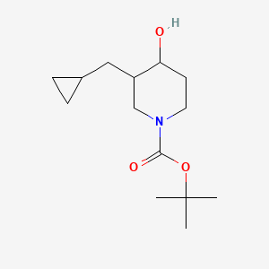 molecular formula C14H25NO3 B2563542 tert-butyl 3-(cyclopropylmethyl)-4-hydroxypiperidine-1-carboxylate, Mixture of diastereomers CAS No. 1702228-97-4