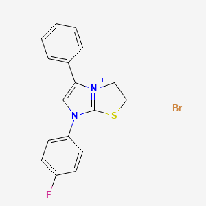 7-(4-fluorophenyl)-5-phenyl-3,7-dihydro-2H-imidazo[2,1-b]thiazol-4-ium bromide